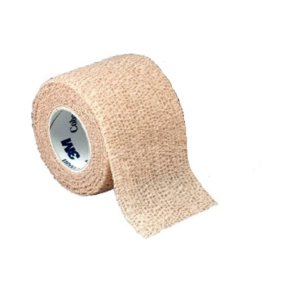 3M Coban LF Elastic / NonWoven Self-Adherent Cohesive Bandage Beige NonSterile 1" x 5 yd 5 Ct