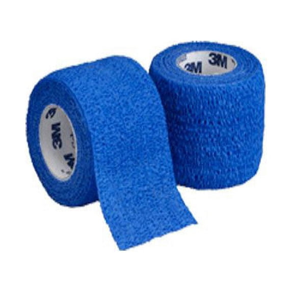 3M Coban Self-Adherent Wrap Adhesive Bandage, Blue, 3" x 5 Yds, 6 Count