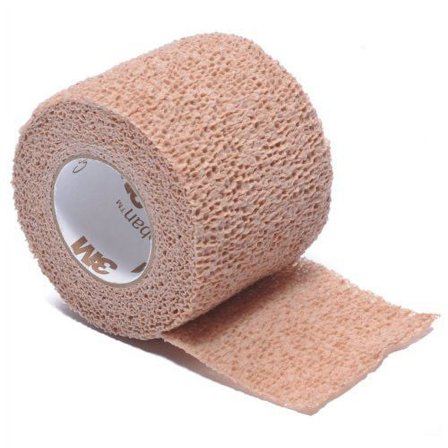 3M Coban Self-Adherent Wrap ''Tan, 1 x 5 , Latex, Non-Sterile, Single Wrap'' 2 Pack