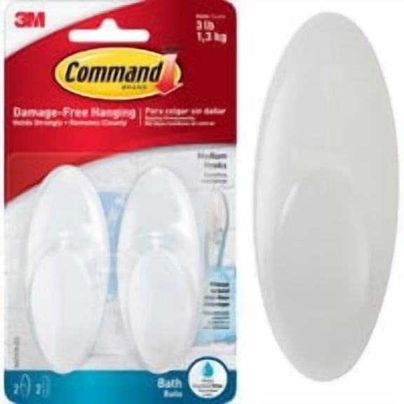 3M Command Bath Adhesive Hook - Pack of 4