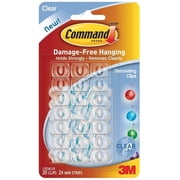 Command Decorating Clips Clear - Mounting Strips - 80 Clips