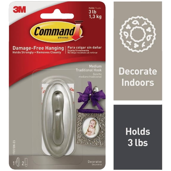 3M Command Decorative Adhesive Hook - Pack of 6
