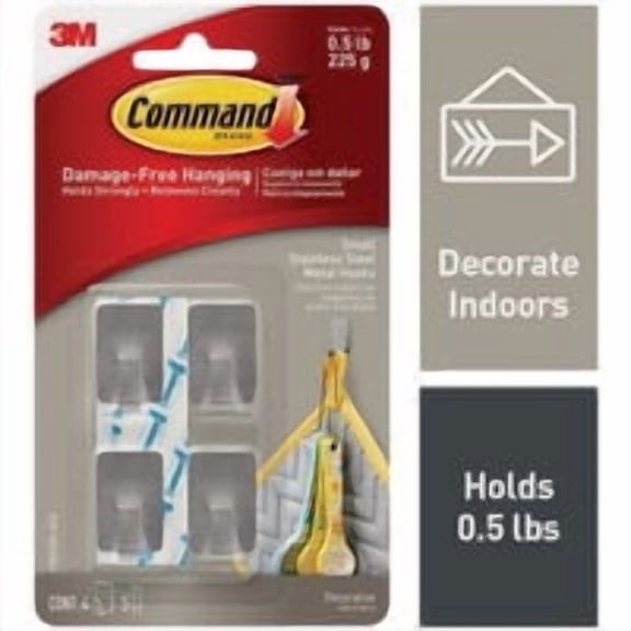 3M Command Decorative Adhesive Hook - Pack of 8 Bulk Buy Multipack
