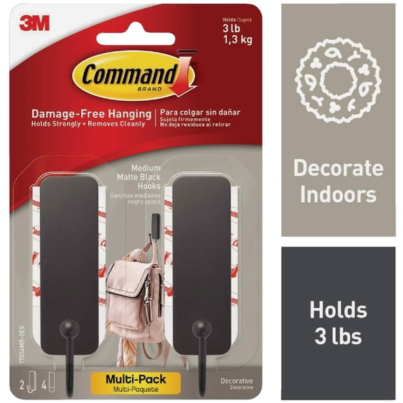 3M Command Decorative Adhesive Hook - Pack of 8