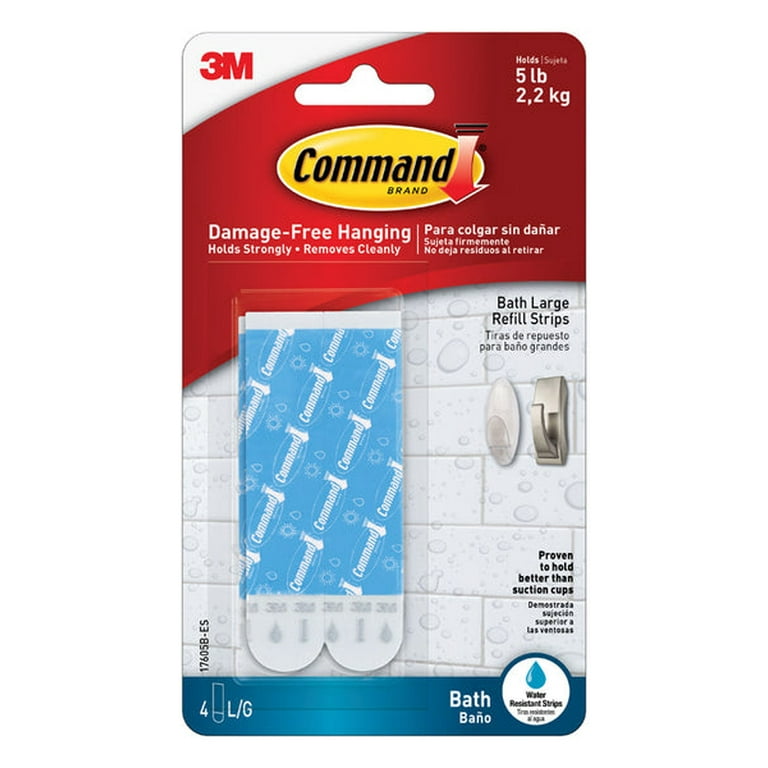 Command Medium Plastic Bath Hook 3-3/8 in. L 2 pk Command Medium Plastic Bath Hook 3-3/8 in. L 2 pk
