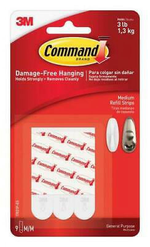3M Command Large Foam Adhesive Strips 2 in. L 9 pk (Pack of 6)