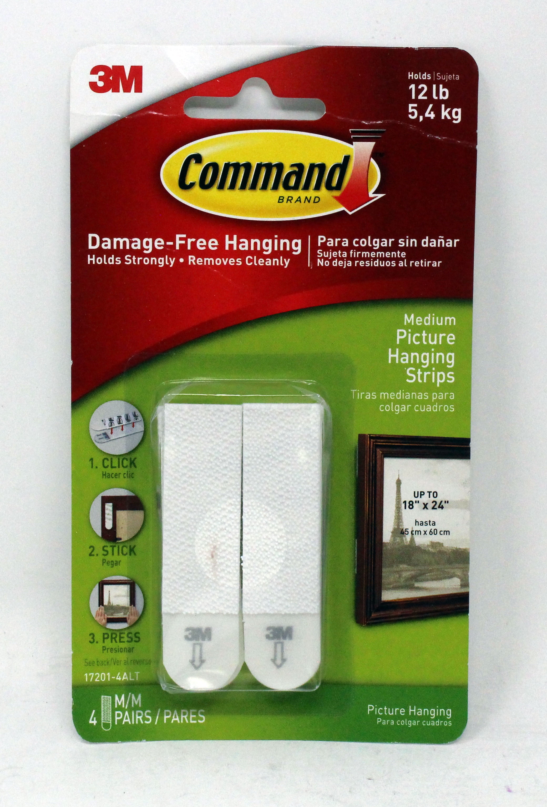3M Command Picture Hanging Strips Medium, Pairs Kuwait Ubuy