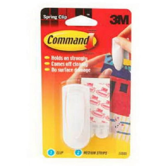 3M Command Medium Plastic Clip 3 in. L 1 pk (Pack of 6)