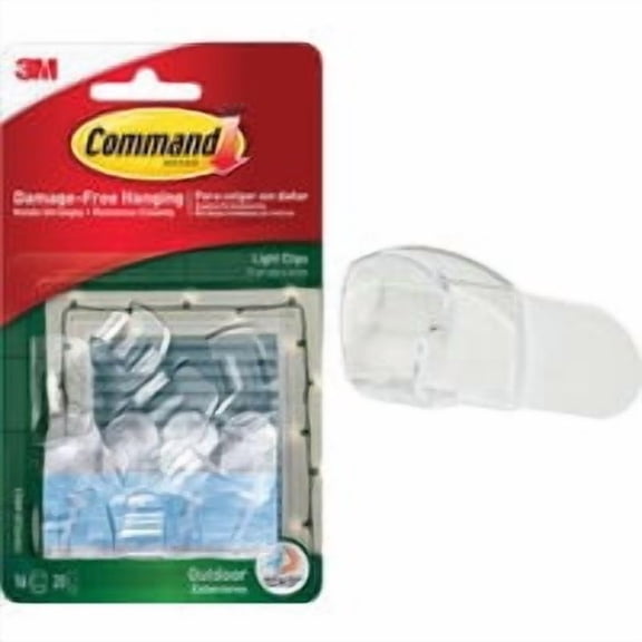 3M Command Outdoor Light Clips - Pack of 12 Multipack Supply