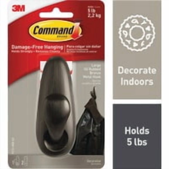 3M Command Outdoor Metal Adhesive Hook - Pack of 24
