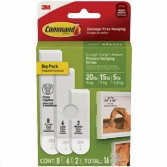 3M Command Picture Hanging Adhesive Strips - Pack of 2 Jobsite Supply Pack