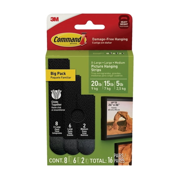 3M Command Picture Hanging Adhesive Strips - Pack of 20