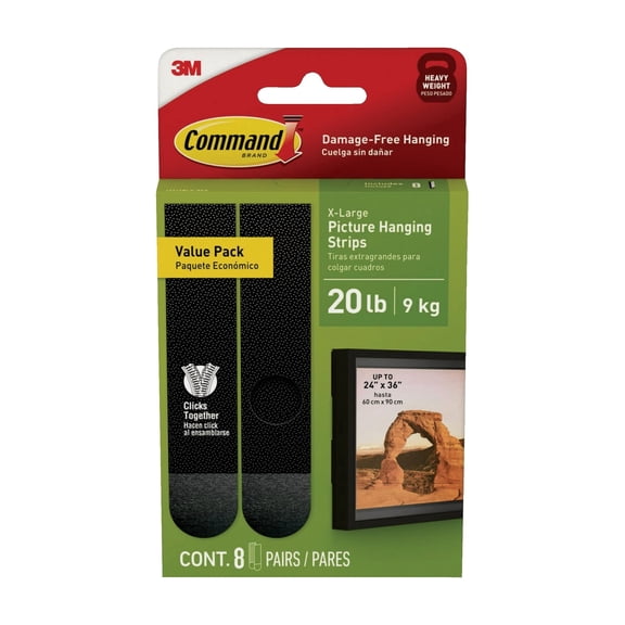 3M Command Picture Hanging Adhesive Strips - Pack of 24