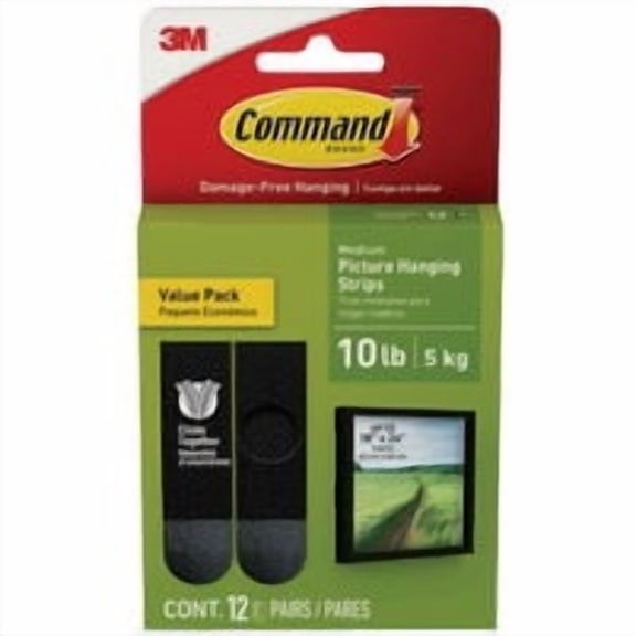 3M Command Picture Hanging Adhesive Strips - Pack of 6 Bulk Buy Multipack