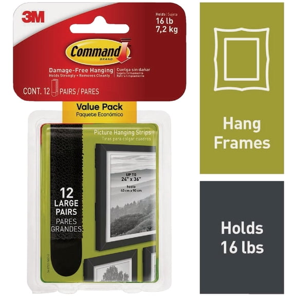 3M Command Picture Hanging Adhesive Strips - Pack of 8
