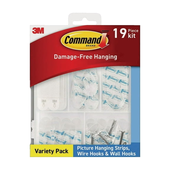 3M Command Strips & Hooks 53-Piece Variety Pack - Pack of 16