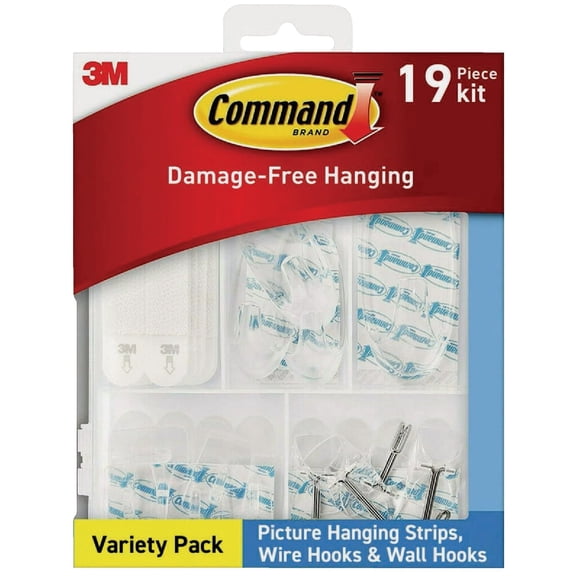 3M Command Strips & Hooks 53-Piece Variety Pack - Pack of 6