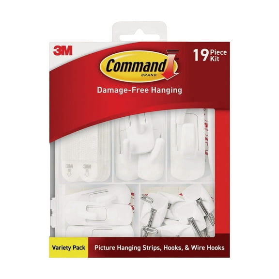 3M Command Strips & Hooks 54-Piece Variety Pack - Pack of 3
