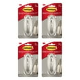 thumbnail image 1 of 3M Command Traditional Hook Large Decorative 17053 No Damage 1 Hook 2 Strips Brushed Nickel, 4-Pack, 1 of 10