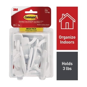 3M Command Utility Adhesive Hook - Pack of 10