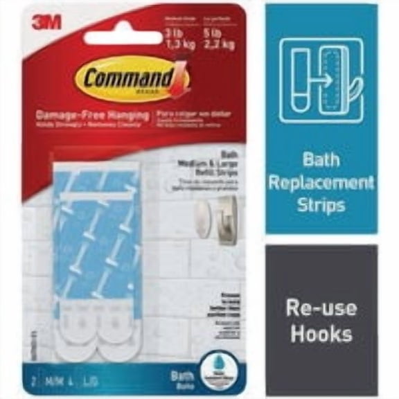 3M Command Water/Bath Adhesive Strip Variety Pack - Pack of 10