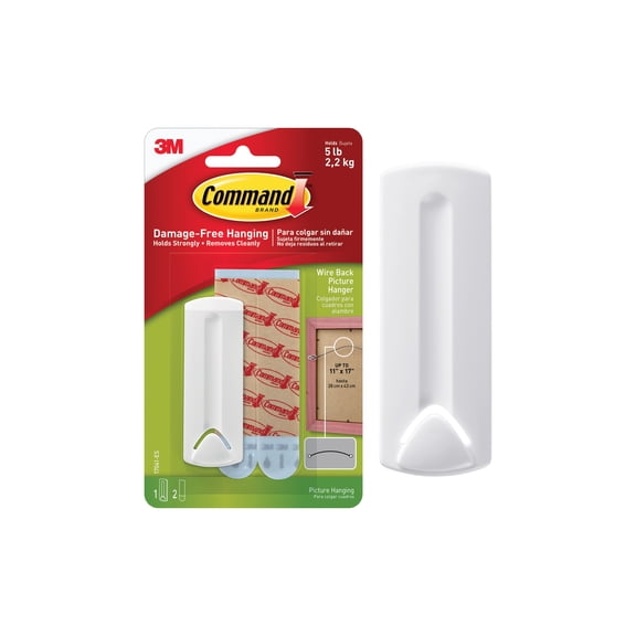 3M Command Wire Back Adhesive Picture Hanger - Pack of 2