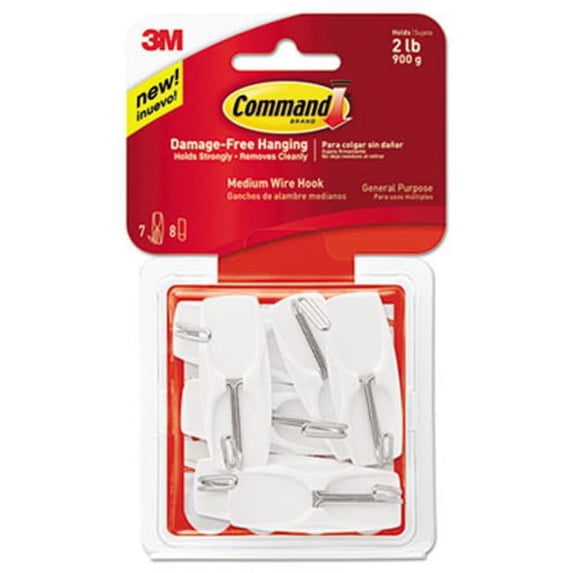 3M-Commercial Tape Div 17065VPES General Purpose Hooks - White