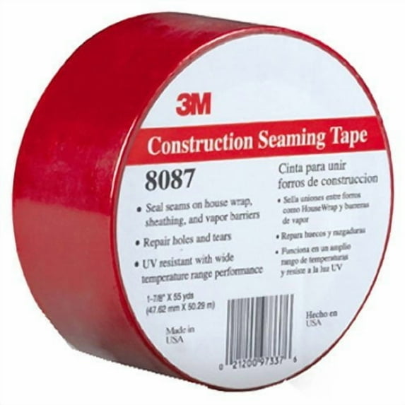 3M Construction Seaming Tape 8087 Red, 48 mm x 50 m, 1 7/8 in x 55 yd
