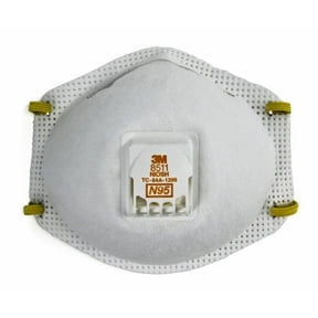 3M Cool Flow Valve Respirator 8511, N95, White, 10 Masks