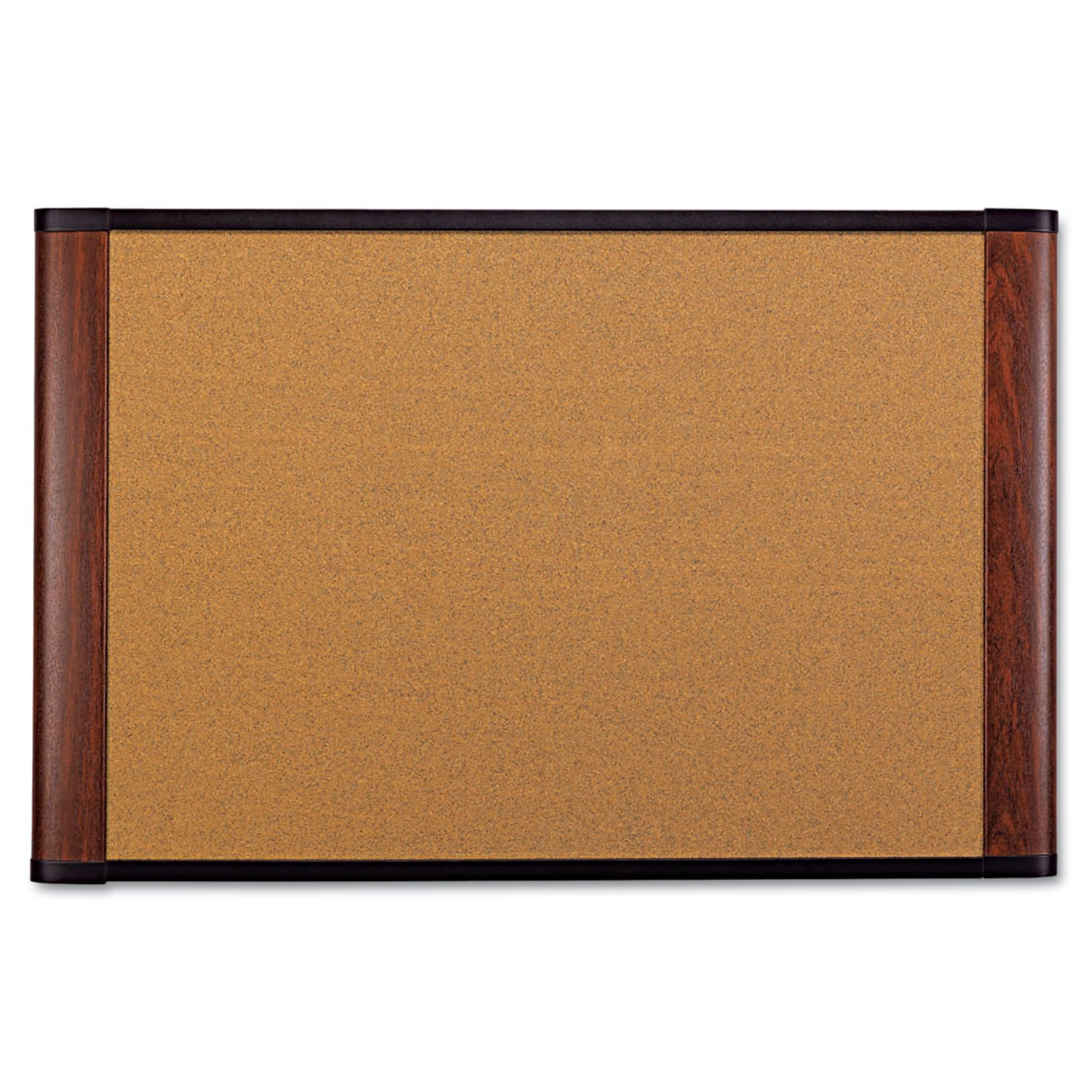 3M Cork Bulletin Board, 72" x 48", Aluminum Frame w/Mahogany Wood-Grained Finish - image 1 of 3