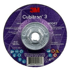 3M Cubitron 3 Cut-Off Wheel, 90043, 36+, T27, 4-1/2 in x 0.125 in x 5/8 in-11 (115 x 3 mm x 5/8-11 in), ANSI, 10 ea/Case (Case of 10) SKU 7100313187