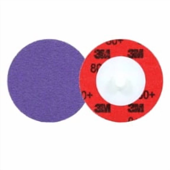 3M Cubitron 3 Roloc Durable Edge Disc 1184F, 80+ YF-weight, TR, Purple, 1-1/2 in, Die R150S, 50/Carton, 200 ea/Case (Case of 200) SKU 7100331726
