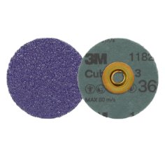 3M Cubitron 3 Roloc Fibre Disc 1182C, 36+, TSM, Purple, 3 in, Die RS300VM