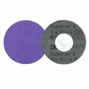 3M  Cubitron  3 Roloc  Fibre Disc 1187C, 80+, TR, Purple, 4 in, Die R400BB, 25/Carton, 100 ea/Case Case of 100 SKU 7100332089