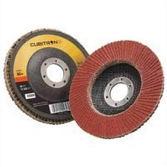 3M Cubitron II 60 Grit Flap Disc 967A, 4.5", Type 27, 10/CA (405-051141-55606)