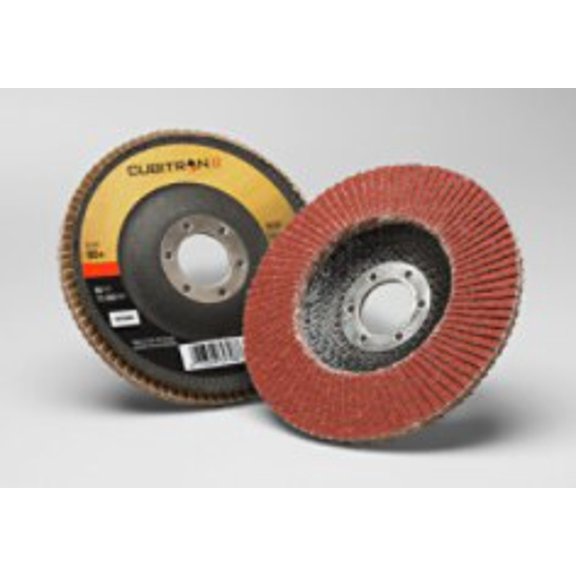 3M Cubitron II Flap Disc 969F, 80+, T29, 5 in x 7/8 in, 10 ea/Case (This price is for a MOQ of 25 Cases of 10)