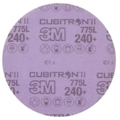 3M Cubitron II Hookit Film Disc 775L, 3 in x NH, 240+ C-weight, Die 300V, 50 discs per inner 250 per case