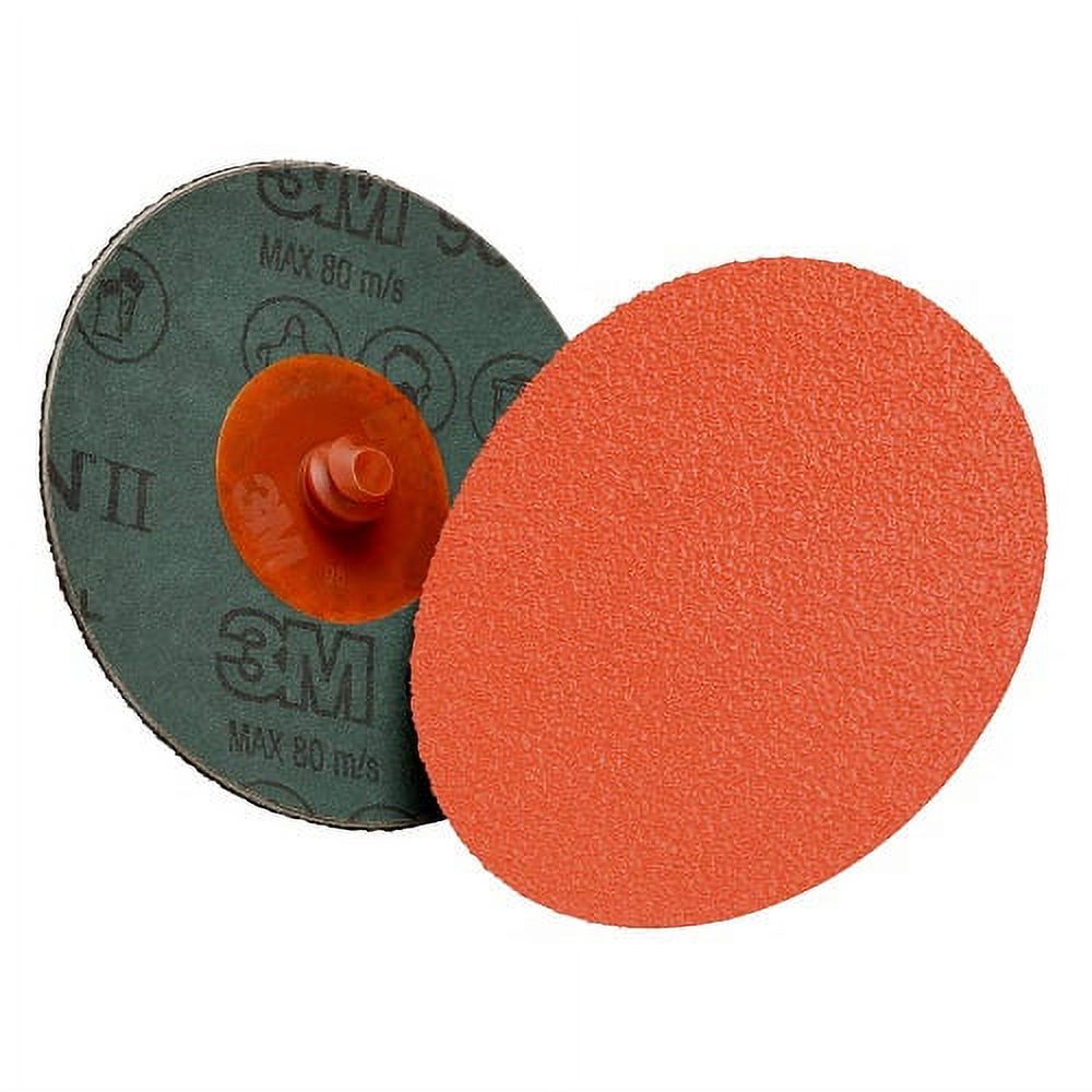 3M Cubitron II Dischi In Fibra Roloc TR 987C (50 Pezzi) - Grana 3, Per Lavorazione Metalli Pesanti, Colore Arancione