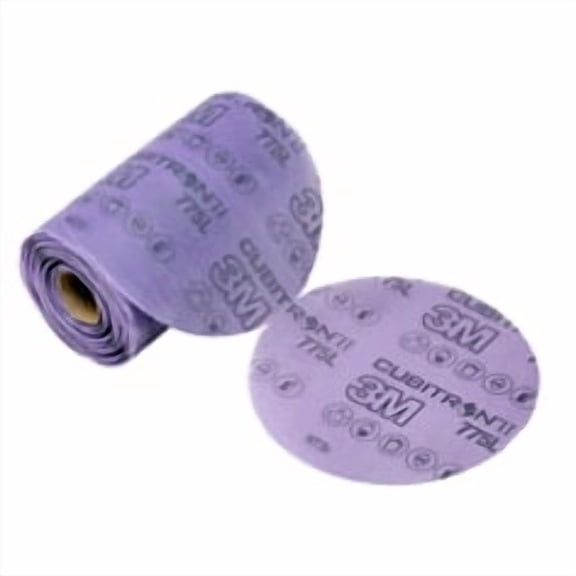 3M Cubitron II Stikit Film Disc Roll 775L, 5 in x NH, 240+ C- weight, 100 discs per roll 4 rolls per case