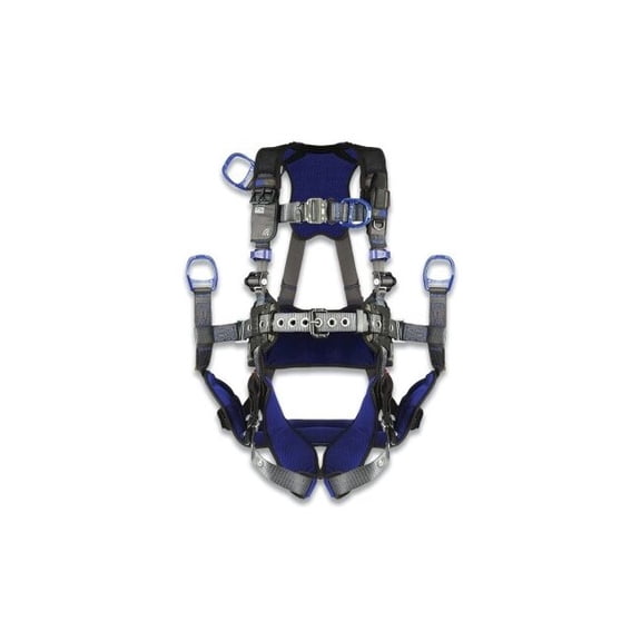 ExoFit X300 Comfort Oil and Gas Climbing/Suspension Safety Harness, Bk/Fr/Waist/Ext D-Rings, Med, Auto-Locking QC/Rev/Tongue