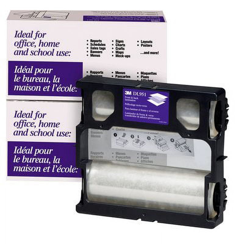 3M DL951 Glossy Refill Rolls for Heat-Free Laminating Machines,100 ft.