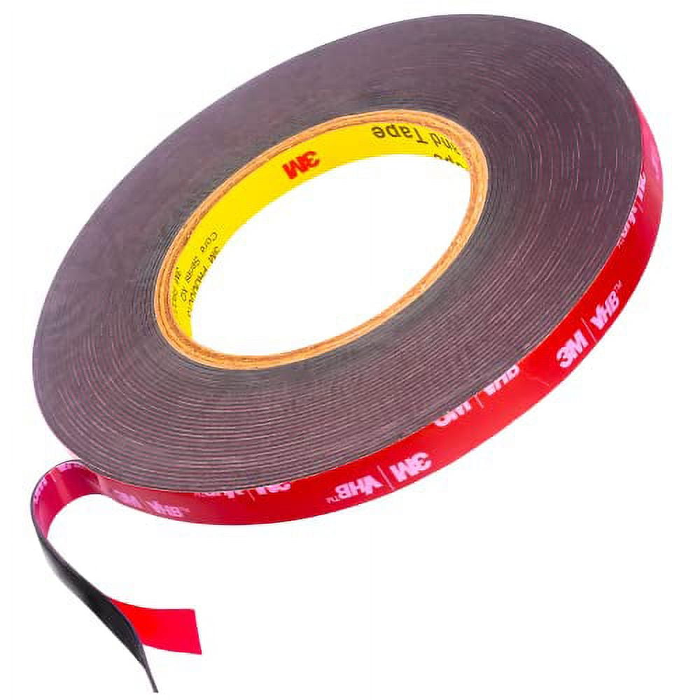 Wide Thick Double-Sided Sticky Foam Tape, 0.10 Thick, 1.25 Wide x 118  Long
