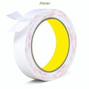 Double Sided Tape Heavy Duty 1in X 9.85ft, Heavy Duty Removable Mounting Tape for Wall, White Sticky Foam Tape, Picture Hanging Strips & Poster Hanger, Waterproof Adhesive Strips, Carpet Tape