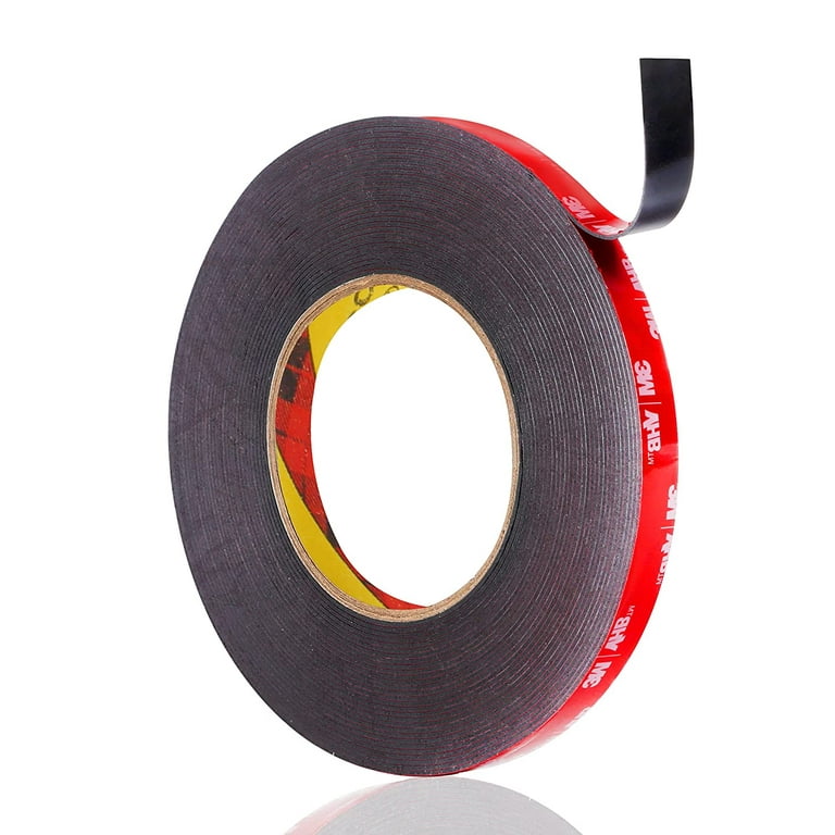 3M - Black Double-Sided Polyethylene Foam Tape: 1/2″ Wide, 20 yd