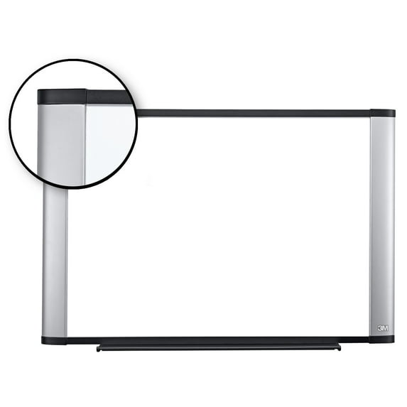 3M Dry Erase Board, 36 in x 24 in, Widescreen Aluminum Frame