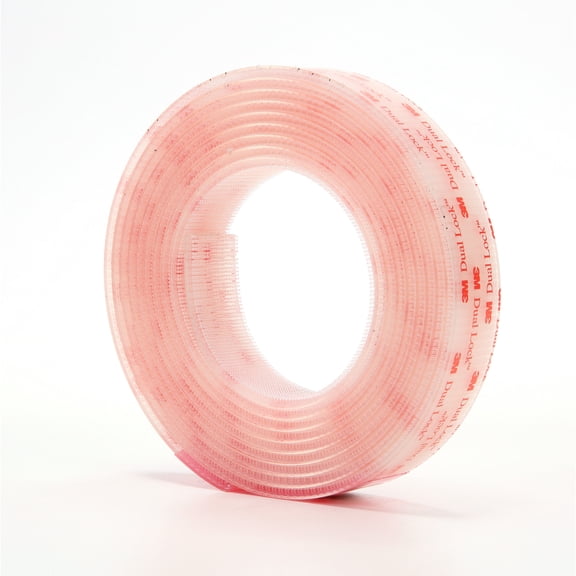 3M Dual Lock Reclosable Fastener TB3561/TB3562, Clear, 1 in x 10 ft, Type 400/170, 1 Mated Strip per Bag, 8 per case