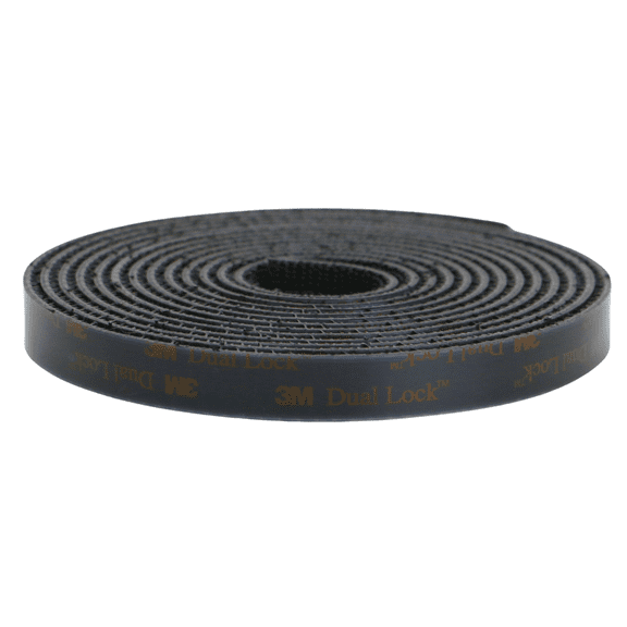 3M Dual Lock Type 250 Reclosable Fastener [Black / Acrylic Adhesive] (SJ3550): 1/2 in. x 10 ft. (Black)
