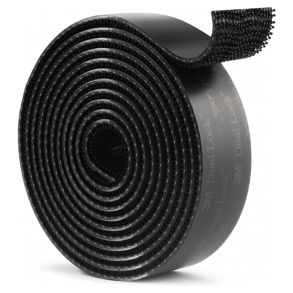 3M Dual Lock Type 250 Reclosable Fastener [Black / Acrylic Adhesive] (SJ3550): 1 in. x 2-0.66 yds. (Black)