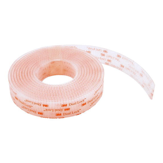 3M, Dual Lock Type 250 Reclosable Loop Fasteners, 1'' x 10 ft, Clear ...