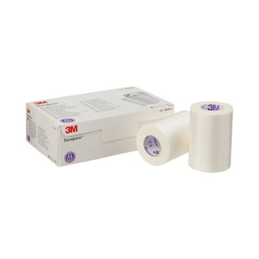 3M Durapore Medical Tape, Non-Sterile, Silk-Like Cloth, White, 3 in x 10 yds, 4 Rolls, 1 Pack